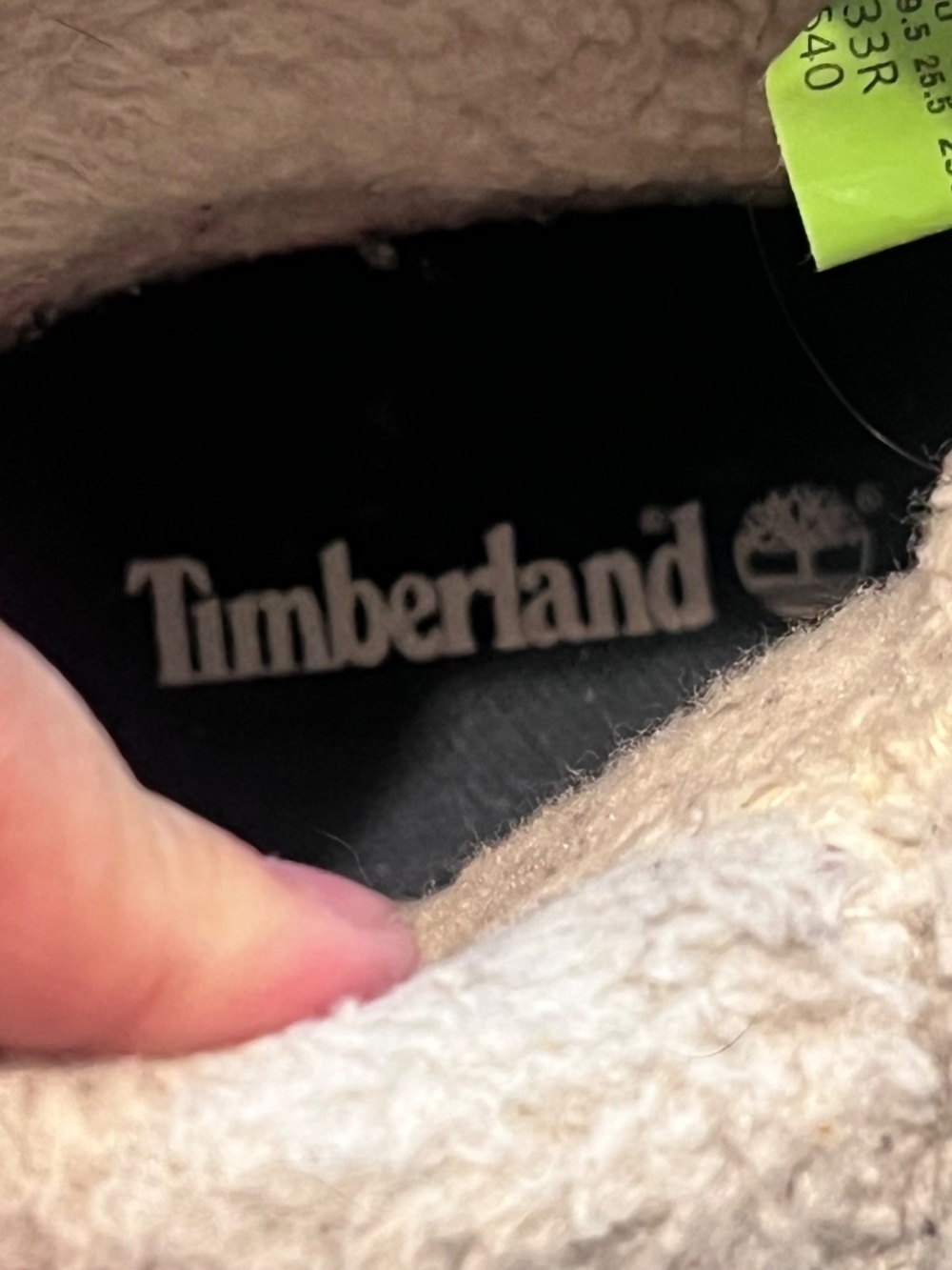 Timberland Teddy Fleece Waterproof Boots Women's 8.5M Black Sherpa Lined 8333R - Picture 10 of 14
